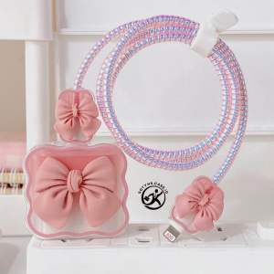 Pelindung Charger Iphone Motif Kristal Pelindung Kabel & Kepala Charger Iphone 18w&20w Pelindung Adaptor IOS