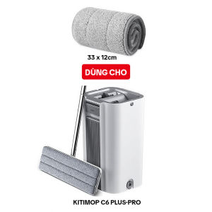 Bông lau nhà thay thế KITIMOP C6 PLUS-PRO-1 33x12cm microfiber dùng cho bộ lau nhà C6 PLUS-PRO