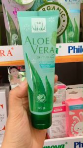 VITARA ALOE VERA GEL PLUS CUCUMBER 120g เจลว่านหางจระเข้ สูตรผสมแตงกวาสกัด กู้ผิวเสียคล้ำ หลังออกแดด (1หลอด)