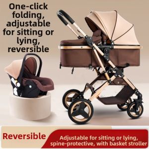 WEIJIA | Multi-Position Foldable Shock-Absorbing Stroller with High View