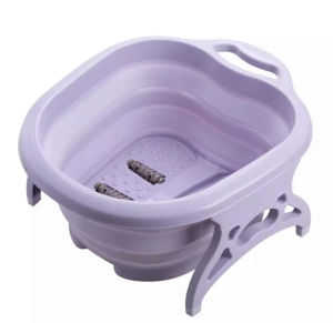 Foldable Foot Bath with lid sauna bubble massage bucket pedicure footbath portable folding footbath hot tub [SG SELLER]