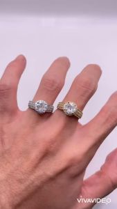 Nhẫn titan không phai không rỉ sét màu vàng và trắng mã 35 Nhẫn titan nữ bền màu trangsucmoiluatuoi.RIN