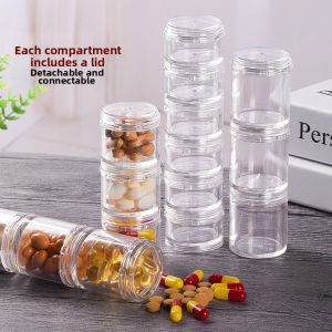 YUEYOUXIN | Daily Dose Mini Portable Food Grade Airtight Elegant Moisture-proof Pill Box Small Size
