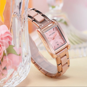 Jam Tangan Original Wanita Jonas Jasmin 2291 Analog Persegi Rantai Mika