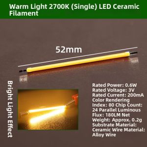 Short Low Voltage Filament Candle Bulb 38mm