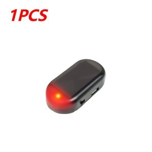 Aitemay 1-4 chiếc đèn báo động xe hơi mô phỏng không dây chống trộm ngăn chặn LED chạy bằng năng lượng mặt trời nhấp nháy đèn cảnh báo dễ dàng lắp đặt Bảng điều khiển cửa sổ chống trộm tiện ích an ninh
