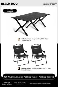 BLACK DOG | Portable Aluminum Camping Set