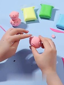 Satu Keluarga Mainan Anak Clay Set Isi 12 Warna M363 Plastisin Polymer 12pcs Magic Clay With Tools