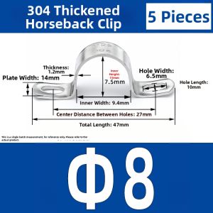 Stainless Steel Hose Clamp U-Bolt Support Bracket