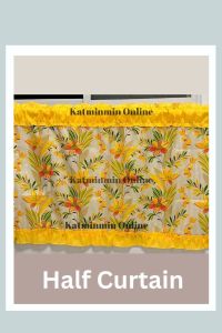 MATCHY CURTAIN CONTIZA YELLOW 1(TAPAL VALANCE PILLOW CASE HALF CURTAIN MSP VALANCE SINGLE PRINTED)