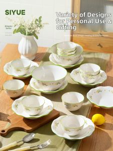 SIYUE | Gift Wedding Relocation Ceramic Dish and Chopsticks Set