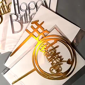 10pcs Acrylic Happy Birthday Cake Toppers Happy Birthday Topper Cake Decoration for Birthday Party