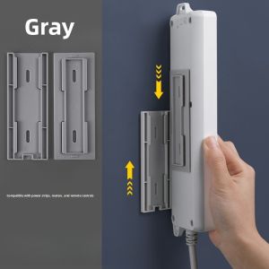 Wall-Mounted Socket Organizer Rack Router Fixed Installation No-Drilling Needed Cable Management Holder Bedroom Organizer