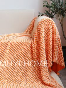 MUYI HOME | Recreational Hotel Sofa Knitted Blanket
