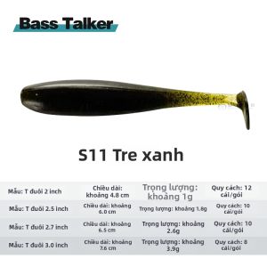 BassTalker | Mồi Nhựa Mềm MINI T-Tail