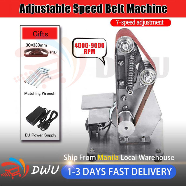 350W DIY Mini Electric Belt Machine Sander With Power Supply Sanding