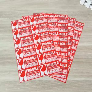 🇲🇾 Fragile Sticker 5 Star Review Label Rating Sticker Urgent Sticker Warning Label Fragile Label