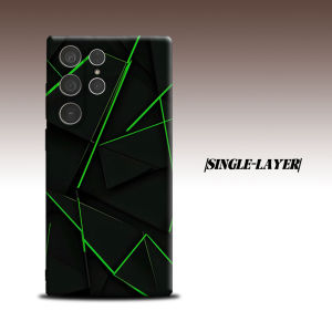 Neon Green Triangle For Samsung Galaxy S26 S25 S24 A56 A36 Dual Layer Luxury Fashion Full Lens Protective Case