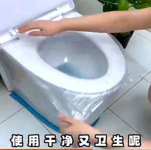 50Pcs Portable Plastic Toilet Pad Disposable Travel Toilet Seat Mat Waterproof Toilet Seat Cover Individually Packaged Toilet Sanitary Seat Cushion