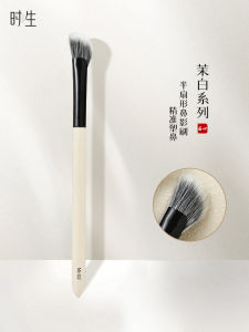 Mi02 Half-Moon Shading Brush Long Handle Beauty Tool for Nose Wing Contouring Makeup Brush Series White Jasmine Professional Quality