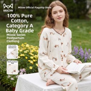MiiOW | Cotton Maternity Nursing Pajamas with Padding