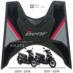 PIJAKAN ALAS KARPET MOTOR HONDA BEAT TAHUN 2013 - 2019 AKSESORIS VARIASI KARET PREMIUM ANTI LICIN