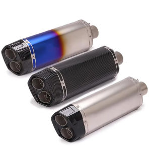 2Inches Motorcycle Exhaust Muffler Tail Pipe Escape Exhaust Vent Exhaust Canister End Pipe Stainless Steel 51MM For SR250 650nk NK400 TNT 600 gixxer 150 RC390 CBR300/500 Z400 Z800 Benelli 752S GPX ETC Slip on