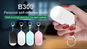 Safesound Personal Alarm Siren Song 3 Pack - 130dB Alarm Keychain Emergency LED Flashlight with USB Rechargerable - Security Personal Protection Devices for Women Girls Kids Elderly