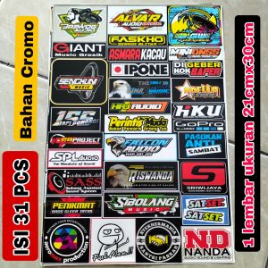 STIKER MINIATUR SOUNDSYSTEM BAHAN CROMO(TIDAK ANTI AIR)