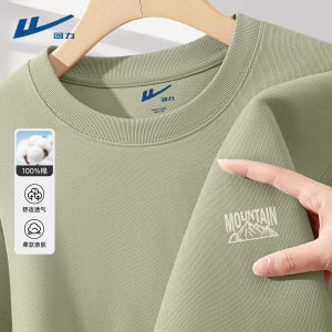 Warrior Mens American Style Short Sleeve T-Shirt Pure Cotton Loose Fit Summer Casual Wear Black Breathable round Neck Top