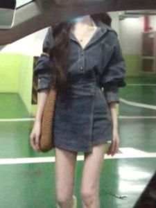 CHANGTONG | Stylish Korean Chic Small Size Womens Denim Set