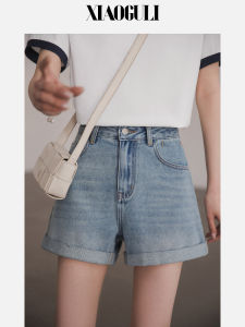 Quần Short Denim Cạp Cao Rộng Rãi Mùa Hè 2025 Cho Nữ Quần Ống Rộng Thoải Mái Đa Năng Phong Cách Cổ Điển Quần Dài Thường Ngày