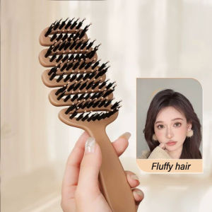 Dorisna Bristle Hairbrush Large Hair Comb Scalp Massage Brush Anti Static Quickly Fluffy Hair Bristle Brush Hair Styling Tool