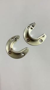 304 Stainless Steel Flange Seat Wardrobe Hanger Rod Tube Hook Fixed Support Bracket Seat Fixing Curtain Rod Hardware Accessories