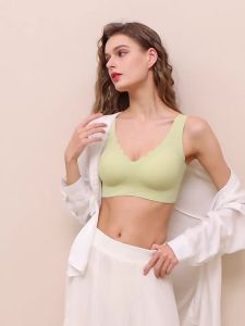 Seluar Dalam Sutera Ais Jenis Sehelai Yang Lancar Wanita Boleh Bernafas Mencantikkan Belakang Gadis Sukan Yoga Tidur Tanpa Bra Cincin Keluli