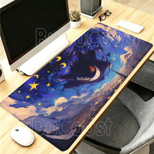 Bandai | Anime Gengar Pokemon Mousepad Large PC Gaming Office Mouse Pad LockEdge Non-slip Base Computer Keyboard HD Printing XXL Desk Mat