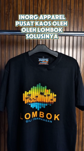 kaos oleh oleh lombok tshirt lombok island oleh-oleh baju gili trawangan souvenir gunung rinjani tag label asli indonesia lom1htm