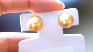 Montagne Jewelry 18K Pure Gold Earrings Classic Design Fine Jewellery Natural South Sea Pearl Earrings Stud Earring