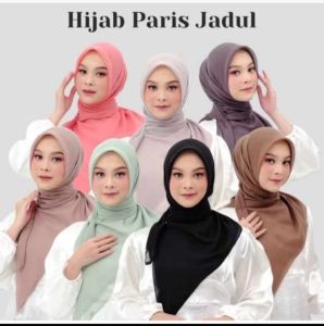 Hijab segi4 PARIS JADUL/kerudung segi 4 Paris biasa hijab terpopuler.hijab terlaris.hijab Ter bestseller.(BISA COD).Hijab termurah