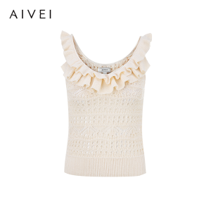 AIVEI | Summer Beach Lace Hollow Out Strap Knitted Top