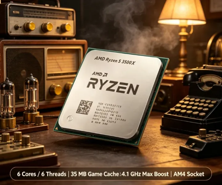 AMD | New AMD R5 3500X Processor 6 Core 6 Thread Boost 4.1GHz 32MB Cache AM4 Pair with B550 for Full Performance