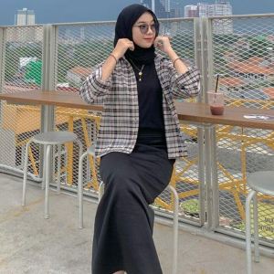 Rok Panjang Wanita Scuba / Rok Span Panjang Polos / Rok OOTD / Rok Viral Zaujah Best Quality