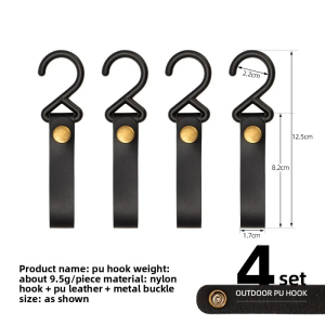 Mountainhiker CLS Outdoor Camping Rack 4pcs Set PU Hook Buckle Self-driving Travel Portable Wind Rope Fixed Buckle Accessory