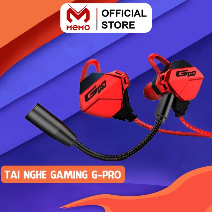 Tai nghe gaming có dây MEMO GPRO nhét tai Super Bass Chống Ồn Cực Tốt ...