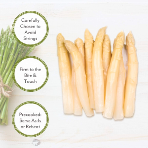 KemK Tai Hing Heng Bing White Asparagus Spears Peeled Canned (Random Brand) - 430g