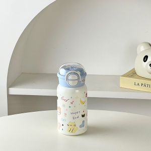 Cốc Nước Giữ Nhiệt Hình Mèo Dễ Thương Có Ống Hút Cốc Nước Hai Trong Một Di Động Dễ Sử Dụng Cốc Giữ Nhiệt 316 Thép Không Gỉ