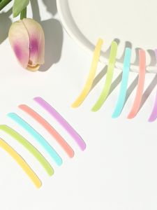 Black Feather Eyelash Curling Kit Silicone Strip 2 Pairs for Perming Eyelashes Replacement for Beauty Tool