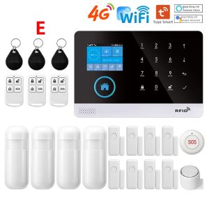Bộ Hệ Thống Báo Động An Ninh Nhà Thông Minh Tuya Bảo Vệ Nhà Không Dây Với Hỗ Trợ 2G/4G Hoạt Động Với Alexa Google Assistant