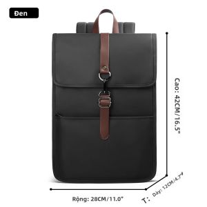 Ba Lô Công Sở Cổ Điển Dành Cho Nam Đựng Laptop 15.6 Inch Có Cổng USB Chống Nước Chất Liệu Oxford Phong Cách Thường Ngày Thích Hợp Cho Trường Học Công Việc Văn Phòng