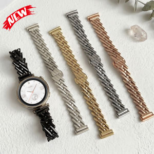 18/20/22mm Metal Starp for Samsung Galaxy Watch 7 6 5 4 3 40/44mm Striped H-shaped Alloy Bracelet for Huawei Watch GT6 5 4 46mm